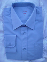 Quick-dry neutral slippery flight crew blue long sleeve shirt light blue stand collar inner shirt breathable outer shirt