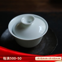 New limited tea painter willing to cover the bowl artist blue and white model new kiln in December