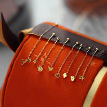 Golden Stream Su Earrings Spring Summer Long Temperament South Korea Nets Red Titanium Steel Earline Daughter 2022 New Wave Advanced Sensation