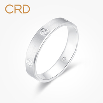 Lei Di diamond platinum ring female solid ring four-leaf clover ring tail ring platinum couple male wedding ring