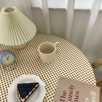 ins Net red black and white checkerboard contrast tablecloth desk table Home Cafe homestay soft background cloth