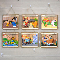 Kindergarten handmade DIY materials Corridor classroom Creative ring creative decoration Traditional Chinese style charm Forest hanging decoration