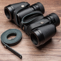 Binoculars strap reprint handmade first layer cowhide leather camera pure leather strap vintage black