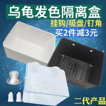 Second generation isolation box turtle fry fry black and white hair color box fish tank guppy fish hatching box with cover transparent box