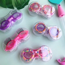 Australia pink donut children swimming goggles sequins purple eyelashes color love 3-16 years old girl ins net red section