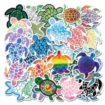 41 colorful cartoon turtle turtle and turtle animation sticker laptop suitcase electric car sticker