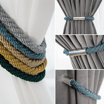 Curtain straps a pair of tied rope braided magnet magnetic buckle bundle storage belt window curtain finishing curtain accessories