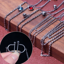 Body chain chest chain ear chain bell breast ring chain milk nail pa ring couple jewelry anti-allergy titanium steel European and American men and women