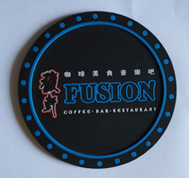 PVC soft rubber coaster customized customized company advertising LOGO coaster customized high temperature resistant water cup soft rubber pad