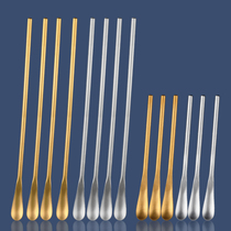Japanese 304 food grade stainless steel mixing spoon coffee spoon long handle honey dessert ice spoon mixing stick