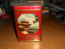 Old tea box iron sheet made of Beijing scenery Beijing Intillery jar factory