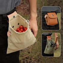 Outdoor Waist Hanging Foraging Bunches Pocket Tool Containing Bag Picking Bag Folding Purse bag Canvas Fruit