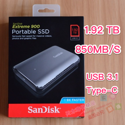 SanDisk/Extreme900 1.92T USB3.1 SSD Solid State Mobile Hard Disk 008-211