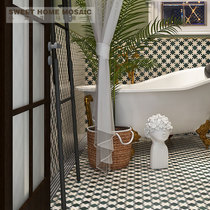  Stone mosaic background wall Retro bed and breakfast Marble parquet balcony Bathroom non-slip floor tiles Bathroom tiles