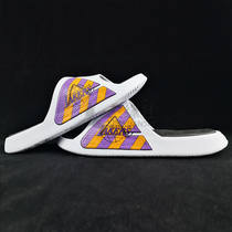 Excluding shoes] Peak style slippers for men and women couples sneakers custom diy hand-painted Lakers Kobe theme graffiti