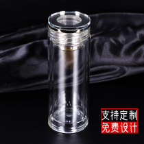Water Cup custom advertising Cup double glass custom logo tea cup business opening commemorative gift Cup printing