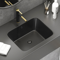 Counter basin Large capacity deepened matte black embedded ceramic wash basin Bathroom sink 20 inches 22 inches