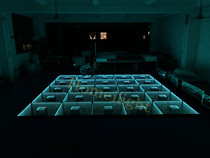 LED 3D Abyss Floor tiles 50x50CM Bungee bar KTV Stage Catwalk Catwalk Tempered glass floor tiles