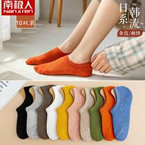 Socks Children Short Sox Summer thin Breathable Pure Cotton Shallow Mouth Deodorant Suction lady Summer Spring and Autumn Boat Socks Full Cotton