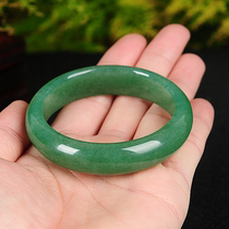 Natural Tanglin jade bracelet womens jade bracelet Emerald color jade round positive circle bracelet fashion retro belt certificate