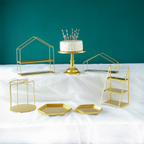 European dessert table decoration display stand Dessert plate Cold food tea break table Cake shelf Afternoon tea heart rack