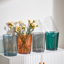 Transparent acrylic Acrylic Woke Flower Barrel Home Flower Shop Special Deep Water Large Flower Barrel Flowers Barrel Plastic Flower Arrangement Barrel Method Style