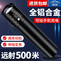 Mini flashlight strong light rechargeable meter home outdoor long-range shot super bright portable durable student LED light