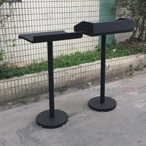Black podium podium reception desk restaurant host lecture table simple