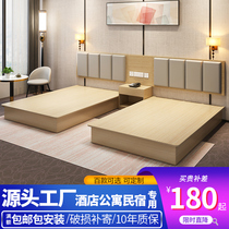 Hotel bed hotel furniture standard room single room Full House apartment single double bed rental room bed special customization