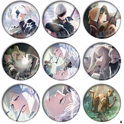 taobao agent Neil Mechanical Era 2B Miss Sister 9S Around COS Anime Laser Baji Spot Pendant Badge Badge