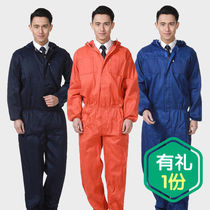 Uniform tooling summer mens repair workshop thin one-piece dust-proof auto repair factory painting clothes hooded work protective clothing