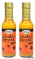 2 Pack Grace Scotch Bonnet Hot Pepper Sauce 4 8 oz