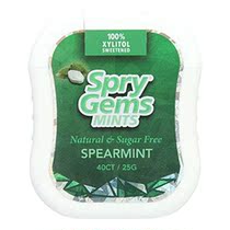 Spry Gems Spearmint Mints 40 Count Spry Gems Mints 40