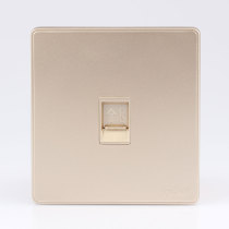 Chint NEW2C one-core telephone socket 86 type concealed new wall switch light champagne gold
