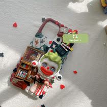 (Coriander) Bubble Mart SKULLPANDA life like a play Cream Gel phone case for iphone Huawei
