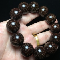 Authentic Indian leaflet rosewood full Gold Star text play hand string 20 men and women old material 8mm108 Buddha beads bracelet 20