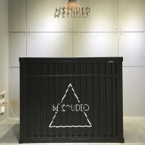 American style industrial style container cash register clothing store vintage front desk reception desk gym bar corner bar counter