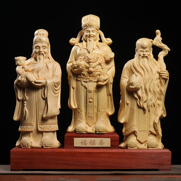 黄杨木福禄寿雕刻摆件-黄杨木福禄寿雕刻摆件促销价格、黄杨木福禄寿