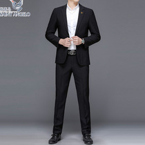 Happy bird suit suit suit mens coat Korean version of slim groom groom wedding leisure career small suit autumn