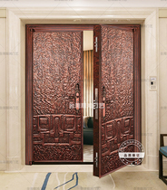 Copper door villa door Double Door Door Door Door pure copper home luxury door door door