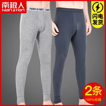 Antarctic autumn pants mens thin cotton trousers antibacterial bottoming warm inner wear cotton wool pants spring and winter