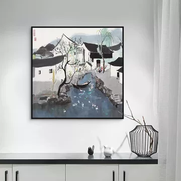 吴冠中 山水画 江南風景 掛軸 横幅 水墨画 中国美術 風景画 壁掛け 和室装飾 吴冠中江南挂画-吴冠中江南挂画促销价格、吴冠中江南挂画品牌- 淘宝