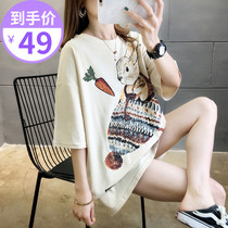 200 can be worn in spring dress loose with large code even cap cartoon print 100 hitch a long sleeve damp mother in the middle of a pregnant womans clothing