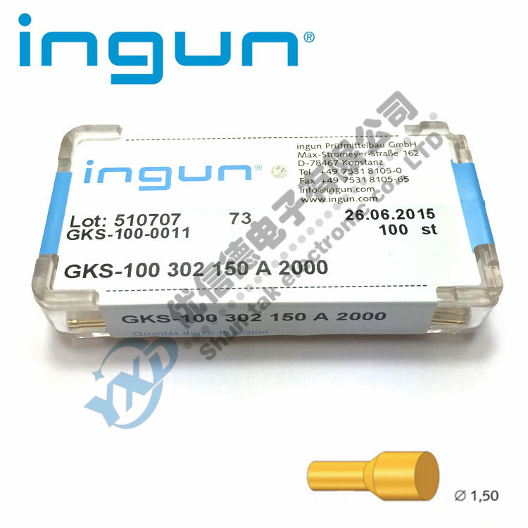 INGUN test pin GKS-100 302 150 A1000 flat head British probe / 100 MIL thimble
