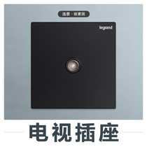 TCL Legrand Yijing carbon black type 86 switch socket household concealed one TV plug