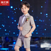 Childrens suit suit new short sleeve Big Boy small suit flower girl dress kid piano performance show suit