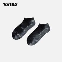 EVISU KURO 2023 New Clothing Stained Boat Socks 2ESGNU3SC828XCN