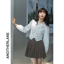 You Alley autumn womens new jacket foreign style design sense slim short white long sleeve shirt