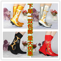 Tibetan boots Mongolian dance boots ladies dance boots folk dance performance red high stretch boots