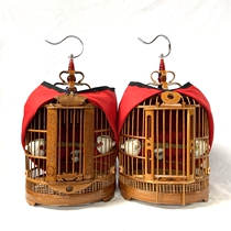 Old bamboo material thrush bird cage Guizhou Kaili starling bird cage Yunguichuan bamboo bird cage hollow full accessories